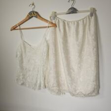 Cream satin floral for sale  FOLKESTONE