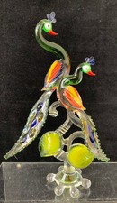 Handcrafted glass peacock for sale  CROWTHORNE
