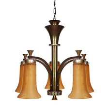 Lâmpada suspensa exclusiva original Art Deco encaixe cinco direções 1920, usado comprar usado  Enviando para Brazil
