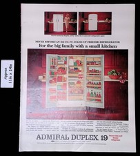 1964 ADMIRAL DUPLEX 19 FREEZER STAND-UP-REFRIGERADOR FAMÍLIA GRANDE ANÚNCIO IMPRESSO 48442 comprar usado  Enviando para Brazil