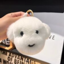 Chaveiro fofo de pele de coelho real cachorro boneca brinquedo bolsa telefone pingente chaveiro presente comprar usado  Enviando para Brazil