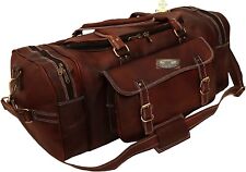 Usado, Bolsa Masculina De Couro Bagagem Viagem Duffle Academia vintage genuíno Fim De Semana durante a noite Novo comprar usado  Enviando para Brazil
