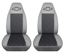 Conjunto frontal de capas de assento caçamba compatível com 1994-2004 Chevy S10 caminhão prata carvão, usado comprar usado  Enviando para Brazil