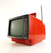 Vintage Mini TV CRT Design Era Espacial Televisão URSS 1970s Vermelho comprar usado  Enviando para Brazil