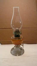 Lâmpada de querosene ameixa e madeira com pedestal âmbar óleo de dedo comprar usado  Enviando para Brazil