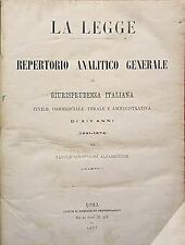 Legge. repertorio analitico usato  Italia