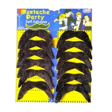 12 peças bigode autoadesivo preto falso mexicano anos 70 bigode barba C comprar usado  Enviando para Brazil