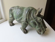 Patinated brass hippo for sale  FORRES