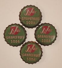 Quatro (4) tampas/coroas de garrafa de soda de toranja JIC JAC forradas de cortiça dos anos 1950/1960!! comprar usado  Enviando para Brazil