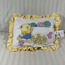 Travesseiro de bebê Triboro vintage listras amarelas fazenda urso celeiro filhotes estampa R1 comprar usado  Enviando para Brazil