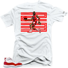 Camisa para combinar Jordan 11 Cherry Varsity vermelha - FLY 23 camisetas tênis Air comprar usado  Enviando para Brazil