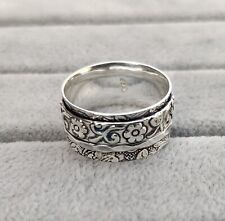 Anel giratório de prata esterlina 925 anel de meditação todos os tamanhos MO comprar usado  Enviando para Brazil