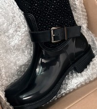 Posh wellies black for sale  COLNE