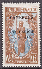 Timbre 1916 colonies d'occasion  La Brède