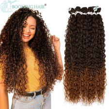 Pacotes de cabelo encaracolado extensões de cabelo sintético loiro dois tons cor cabelo tecido comprar usado  Enviando para Brazil