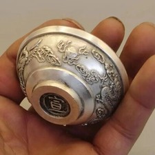 Colecione tigela de chá tigela de vinho bronze branco dragão fênix estátua mesa decoração xícara comprar usado  Enviando para Brazil