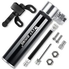 WEST BIKING Mini Bomba de Bicicleta Portátil Bomba de Bola Infladora de Alumínio Preta 120PSI comprar usado  Enviando para Brazil