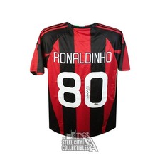 Usado, Camiseta de futebol Ronaldinho autografada AC Milan Adidas - BAS comprar usado  Enviando para Brazil