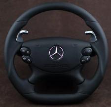 Usado, Volante Mercedes fabricante de equipamento original fundo plano grande AMG pá de metal w211 w209 r230 w219 comprar usado  Enviando para Brazil