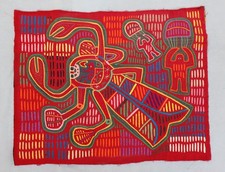 Antigo 1960 Cuna Mola do Panamá arte popular têxtil avião inseto 19 x 15 comprar usado  Enviando para Brazil