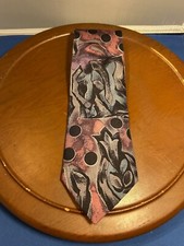 Gravata artística abstrata gravata masculina multicolorida 100% seda italiana estoque preferido comprar usado  Enviando para Brazil