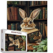 Rabbit reading books d'occasion  Expédié en Belgium
