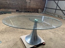 Oval glass table for sale  KETTERING