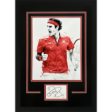 Tênis Roger Federer autografado luxo emoldurado 11x14 peça de arte respingo - JSA comprar usado  Enviando para Brazil