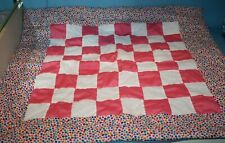 Colcha de retalhos pequena boneca bebê berço cama feita à mão mini rosa branco 26" x 27", usado comprar usado  Enviando para Brazil