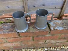 Pewter tankards glass for sale  READING
