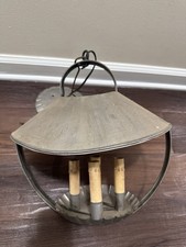 Luminária de teto ornamentada primitiva vintage estilo colonial 4 lâmpadas comprar usado  Enviando para Brazil