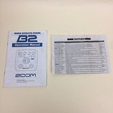 Pedal processador de efeitos graves Zoom B2 MANUAL DE OPERAÇÃO DO USUÁRIO com lista de patches usado, usado comprar usado  Enviando para Brazil