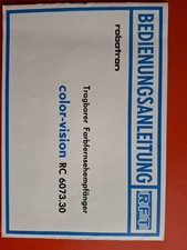 Bedienungsanleitung color visi gebraucht kaufen Bedienungsanleitung color visi gebraucht kaufen  Ballenstedt