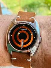 Sandoz Vintage Laranja Mostrador Mistério Dia/Data Automático Raro Anos 1970 comprar usado  Enviando para Brazil