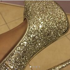 Scarpe tacco glitterate usato  Stornarella