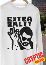 Camiseta Salt Bae MEME Extra Salgada Sombreada Engraçada Praia Pipoca Comida Piada PRESENTE TEE comprar usado  Enviando para Brazil