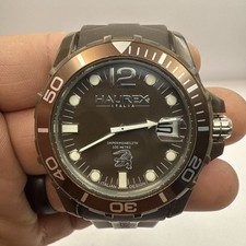 Relógio masculino Haurex Caimano mostrador marrom 44 mm serve aprox. 6 a 7 polegadas - NÃO TESTADO comprar usado  Enviando para Brazil