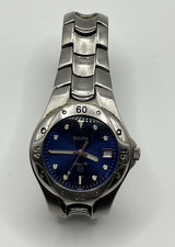 Bulova Marine Star relógio masculino 37mm mostrador azul tom prata data 96B49 , usado comprar usado  Enviando para Brazil