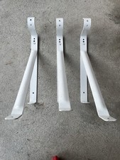 Lote de 3 soportes de estante ajustables blancos y soporte de varilla USADOS segunda mano  Embacar hacia Mexico