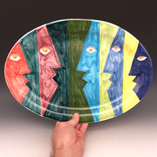 Placa bandeja cerâmica pintura mexicana PACO PADILLA After Picasso "JUNTA A LAS 12" comprar usado  Enviando para Brazil