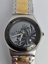 Relógio de quartzo feminino 2006 Swatch Irony YLS146 flor preta fabricado na Suíça 34 mm comprar usado  Enviando para Brazil