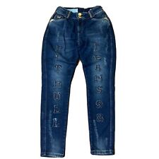 Usado, Jeans jeans feminino Pit Bull designer brasileiro bordado personalizado BR 38 EUA 4 EXCELENTE ESTADO USADO comprar usado  Enviando para Brazil