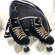 Patins Moxi Camurça Panther Preto Tamanho 2 Compatível com 2.5 - 3 + Bolsa de Skate Athletico comprar usado  Enviando para Brazil