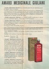 Amaro medicinale giuliani usato  Italia