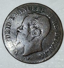 Centesimi 1861 vittorio usato  Genova