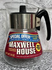 Usado, Cafeteira vintage Maxwell House garrafa de vidro corning padrão Starburst dourado comprar usado  Enviando para Brazil