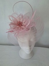 Pink rose fascinator for sale  NEWMARKET