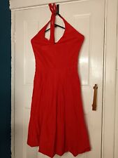 Red halterneck 50s for sale  WEMBLEY