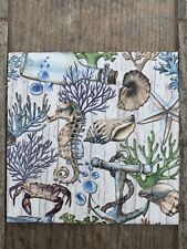 Seahorse decorative tile for sale  NEW QUAY