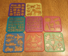 CONJUNTO DE ARTE ESTÊNCIL VINTAGE 1987 TUPPERWARE TUPPERTOYS 8 PEÇAS LETRAS-FORMAS comprar usado  Enviando para Brazil